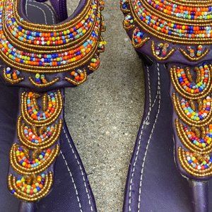 African Beaded Sandals